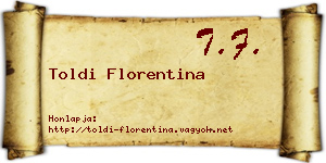 Toldi Florentina névjegykártya